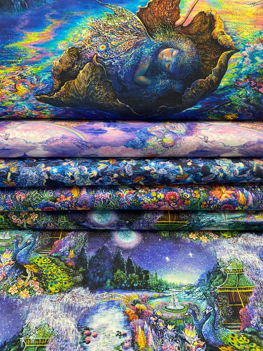 Astral Voyage Digital by Josephine Wall Astral Rainbows    20186-MLT Cotton Woven Fabric