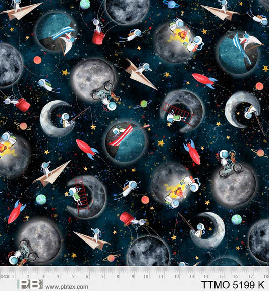 To The Moon by Rachel Nieman Astronaut    TTMO5199K Cotton Woven Fabric