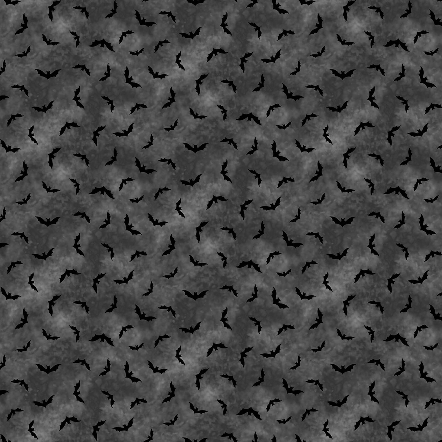 Trick or Treat Bats All Folks Charcoal    DCX10332-CHAR Cotton Woven Fabric