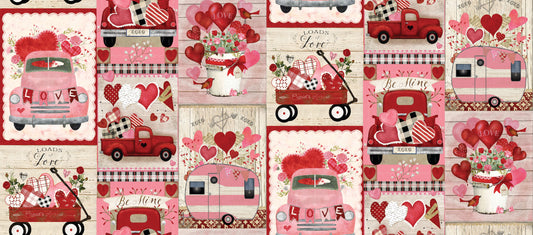 Hugs, Kisses & Special Wishes by Beth Albert Be Mine Patch     19556-MLT-CTN-D Cotton Woven Fabric