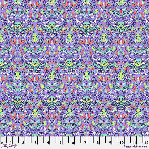 Tula Pink Tiny Beasts Bear With Me Glimmer    PWTP180.GLIMMER Cotton Woven Fabric
