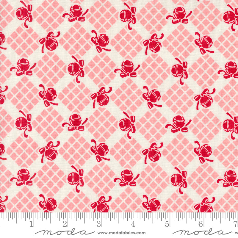 PREORDER ITEM - EXPECTED MAY 2024: Kitty Christmas by Urban Chiks Bells, Checks and Plaids Cheeky    31203.13 Cotton Woven Fabric