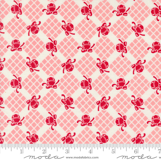 Kitty Christmas by Urban Chiks Bells, Checks and Plaids Cheeky 31203.13 Cotton Woven Fabric