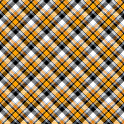 Old Salem’s Black Hat Society Glow in the Dark by Shelly Comiskey Bias Plaid  321G-39 Cotton Woven Fabric