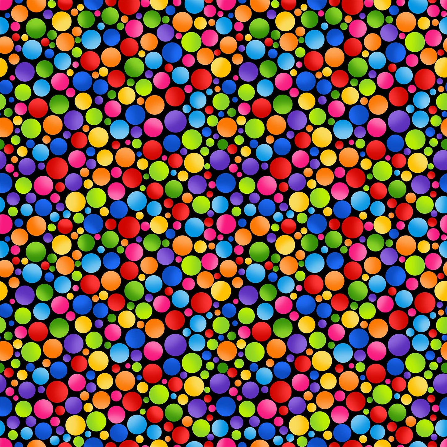 Color Play by Patti Carey Big Multi Dots Black    24911-99 Cotton Woven Fabric