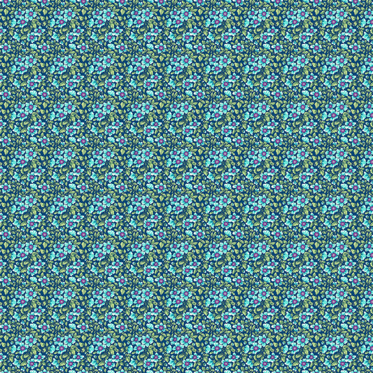 Wild by Natural Born Quilter Brett Lewis Bloom Navy 24973-49 Cotton Woven Fabric