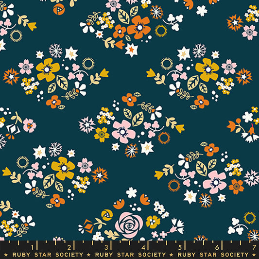 Koi Pond by Rashida Coleman Hale of Ruby Star Society Blossom Festival Peacock      RS1038-12 Cotton Woven Fabric