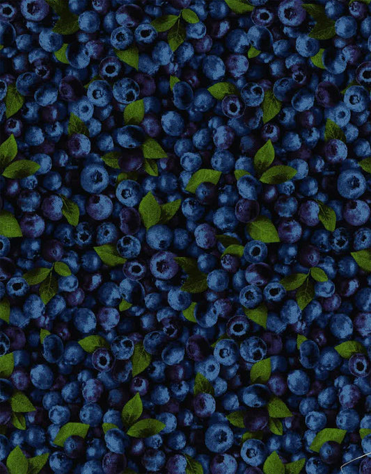 Market Place Digital Blueberries 594931 Cotton Woven Fabric