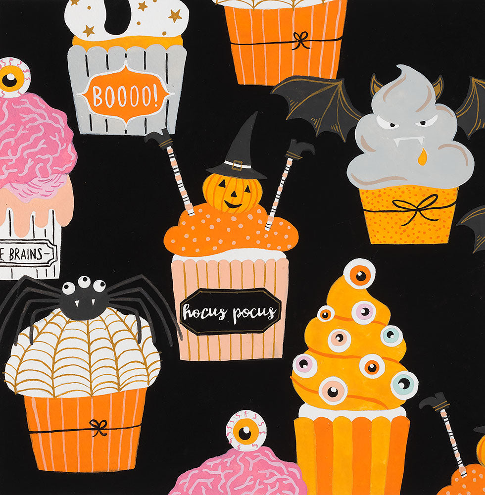 Haunted House  BOO Bakes Black     8961b Cotton Woven Fabric