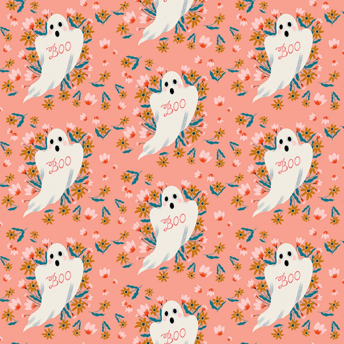 Boo by Faye Guanipa Boo! Papaya    ST-DFG2460PAPAYA Cotton Woven Fabric