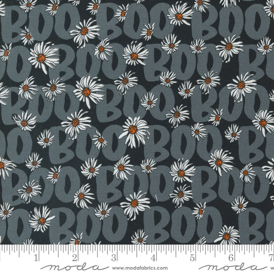 New Arrival: Noir by Alli K Design Boo Text Midnight    11544-23 Cotton Woven Fabric