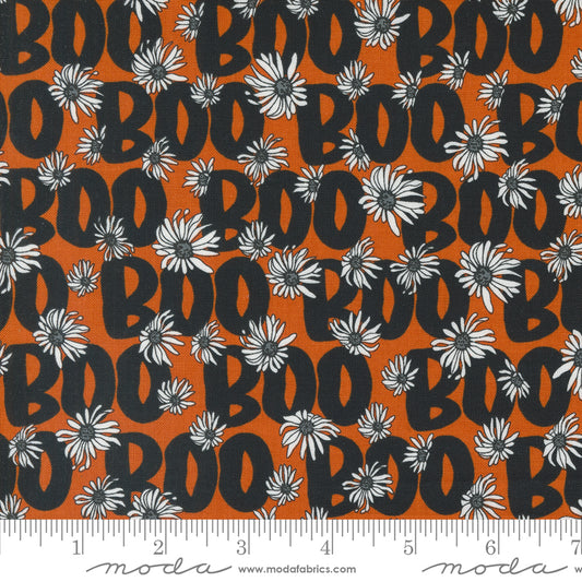 Noir by Alli K Design Boo Text Pumpkin 11544-14 Cotton Woven Fabric