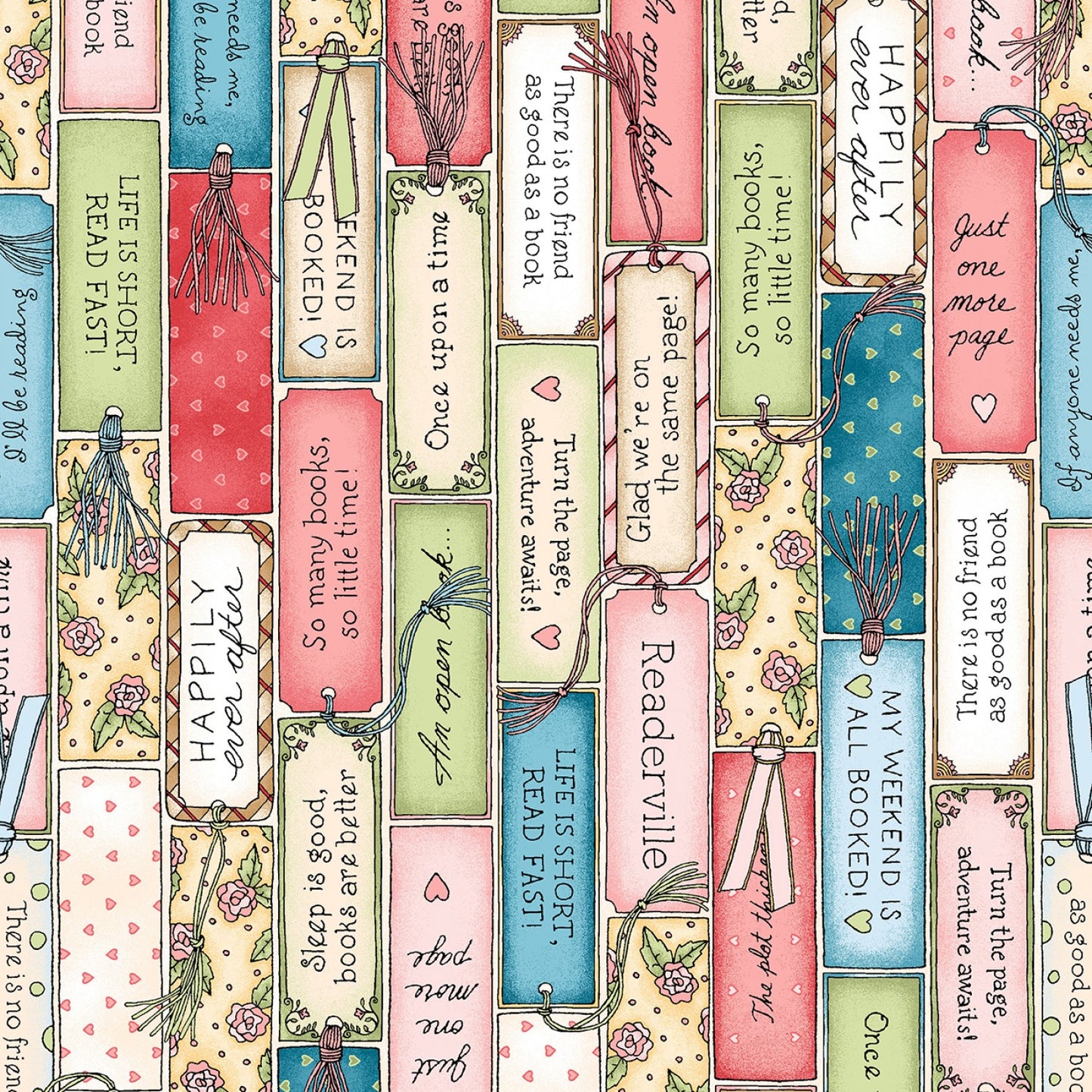 Readerville by Kris Lammers Collection Bookmarks    10232M-Z Cotton Woven Fabric