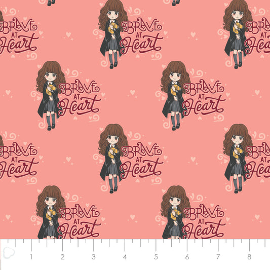 Licensed Harry Potter Stand Together Brave at Heart in Pink 23800796-01 Cotton Woven Fabric