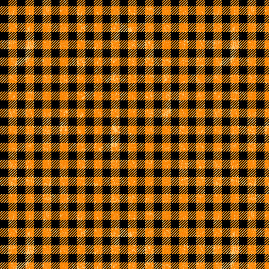 Gnome-ster Mash by Jennifer Pugh Buffalo Check Orange 82655-889 Cotton Woven Fabric