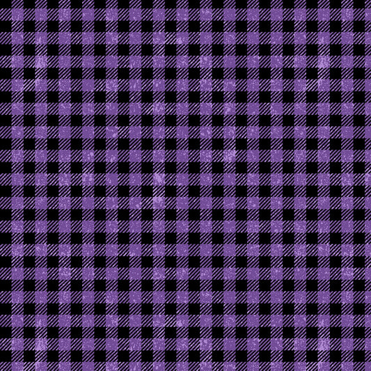 Gnome-ster Mash by Jennifer Pugh Buffalo Check Purple 82655-669 Cotton Woven Fabric