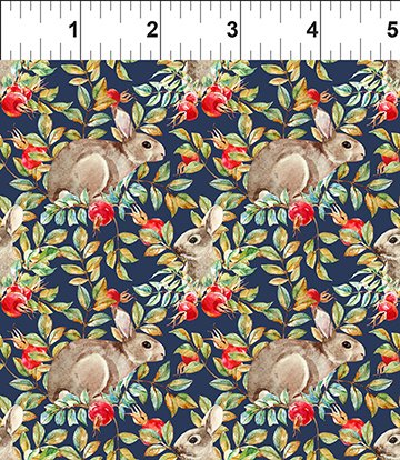 Hedgehog Hollow Bunnies    5HH-1 Cotton Woven Fabric