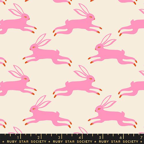 Backyard by Sarah Watts of Ruby Star Society Bunny Run Flamingo    RS2087-11 Cotton Woven Fabric