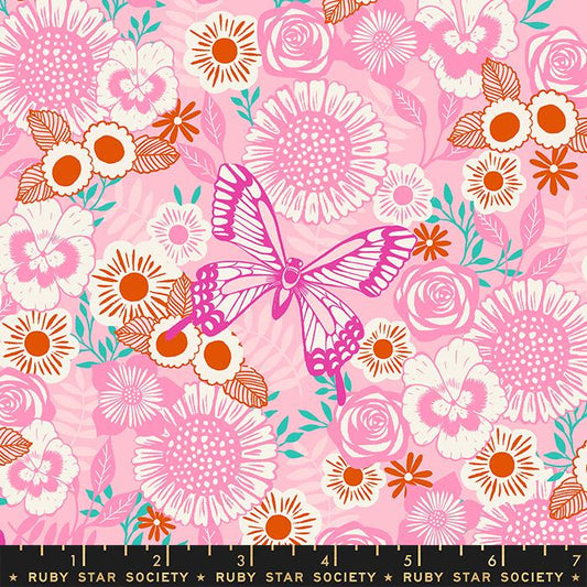 Backyard by Sarah Watts of Ruby Star Society Butterfly Garden Posy    RS2085-12 Cotton Woven Fabric