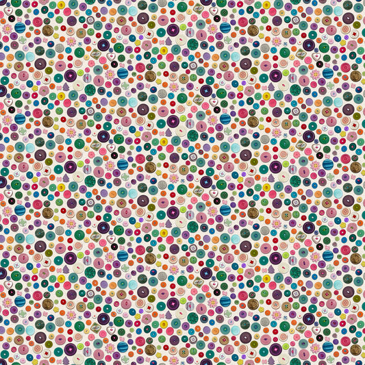 I've Got a Notion by Shelley Davies Buttons  Digitally Printed   DP24541-10 Cotton Woven Fabric