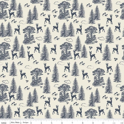 Woodland Springs C4991-NAVY Cotton Woven Fabric