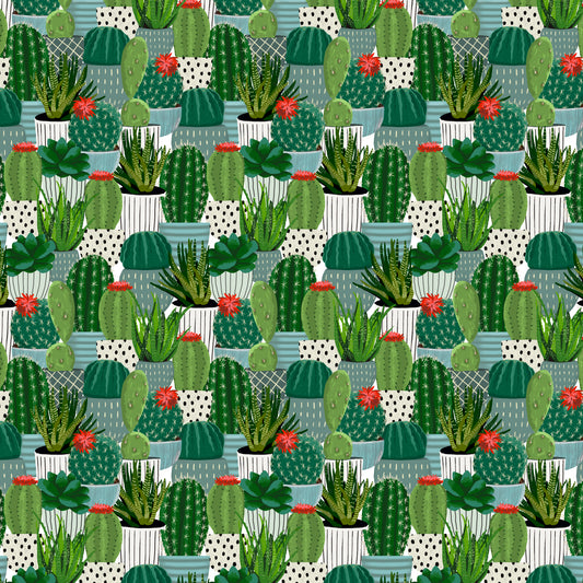 You Grow Girl by Jen Bucheli Cactus Green 2076-66 Cotton Woven Fabric