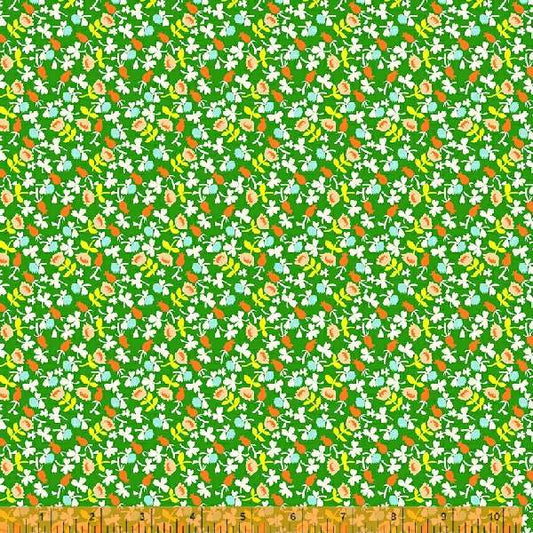 Lucky Rabbit by Heather Ross Calico Green    37027A-6 Cotton Woven Fabric