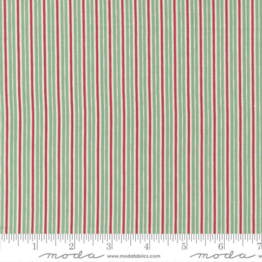 Holly Jolly by Urban Chiks Candy Cane Stripes Lt Green 31186-14 Cotton Woven Fabric