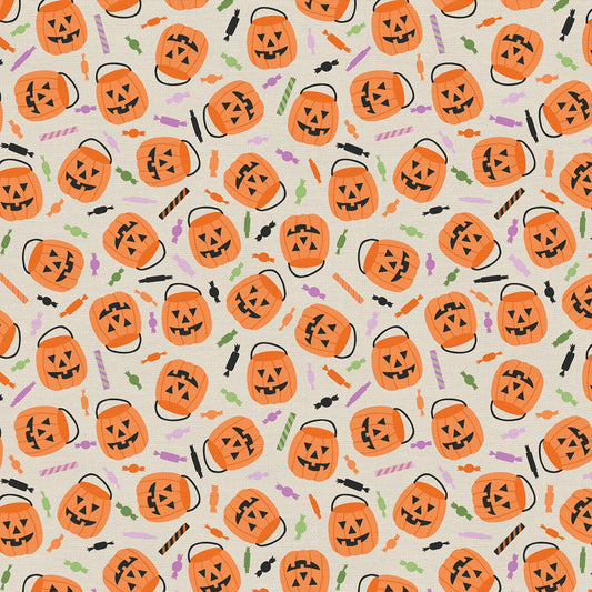 Tricks & Treats Candy Haul Orange 120-24266 Cotton Woven Fabric