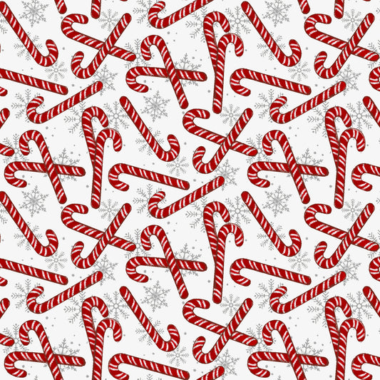 Merry Town by Sharla Fults Candycane Red 6370-80 Cotton Woven Fabric