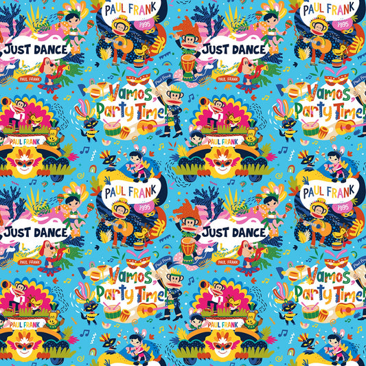 Licensed Paul Frank Carnival Allover DDC10509-MULT Cotton Woven Fabric