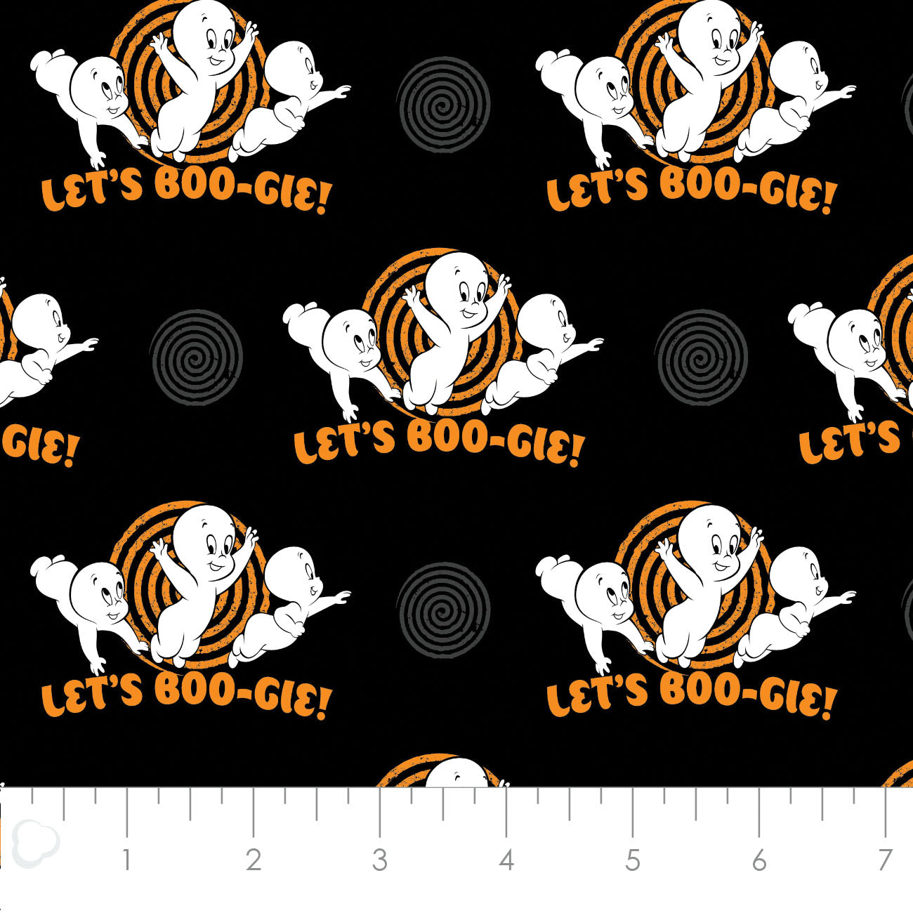 Licensed Character Halloween III Casper Let’s Boo-gie  Black    96390105-02 Cotton Woven Fabric
