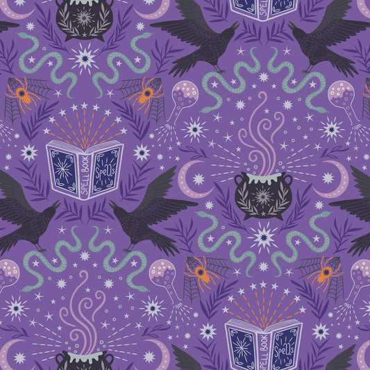 Cast A Spell Cast a Spell Purple with Silver Metallic A719.2 Cotton Woven Fabric