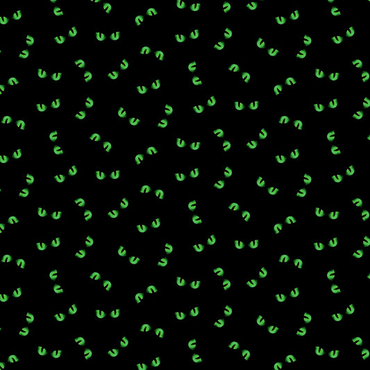 Trick or Treat Cats Eyes Black    CX10333-BLAC Cotton Woven Fabric