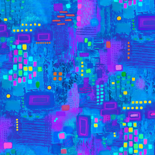 Good Vibes Cerulean U5091H-258 Cotton Woven Fabric