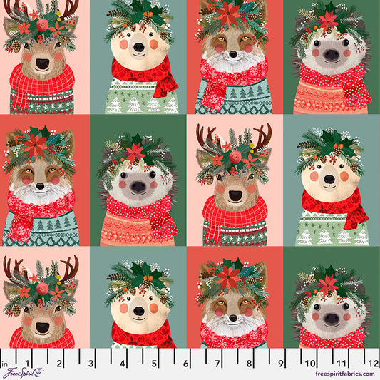 Christmas Squad by Mia Charro 24" Panel cut (We will cut on the lines) Christmas Squad PWMC011.XMULTI Cotton Woven Panel