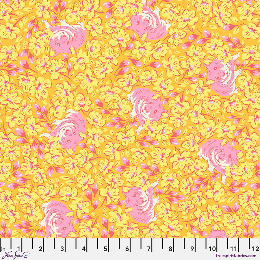 Besties by Tula Pink Chubby Cheeks Buttercup    PWTP218.BUTTERCUP Cotton Woven Fabric