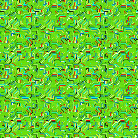 Gaming Zone Circuit Board Green    24575-74 Cotton Woven Fabric