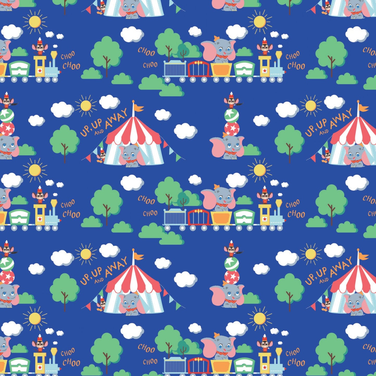 Licensed The Day of the Little World Circus Train    85160501-1 Cotton Woven Fabric