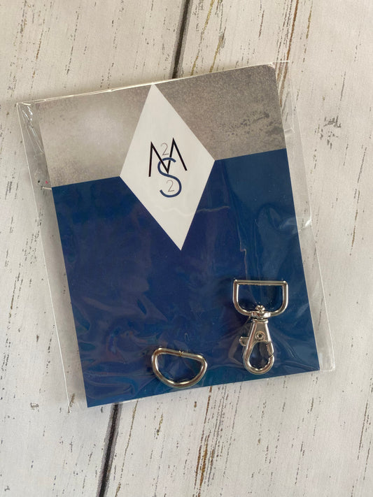 Bag Hardware Clematis Wristlet Blue Calla Hardware Kit Silver  Clematis Kit