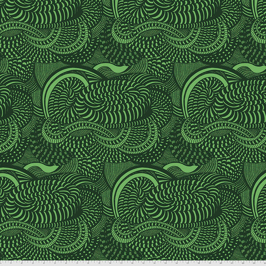 BioGeo2 by Adrienne Leban Coils Lime PWAL015.LIME Cotton Woven Fabric