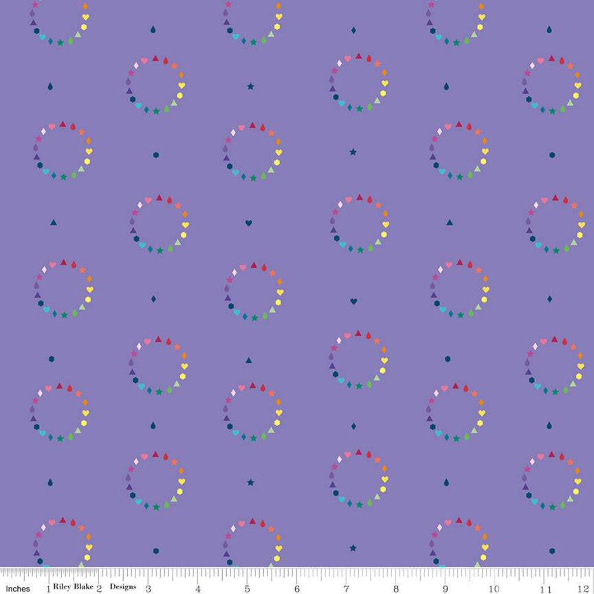 Imagine by Kristy Lea Color Wheel Purple     C12161-PURPLE Cotton Woven Fabric