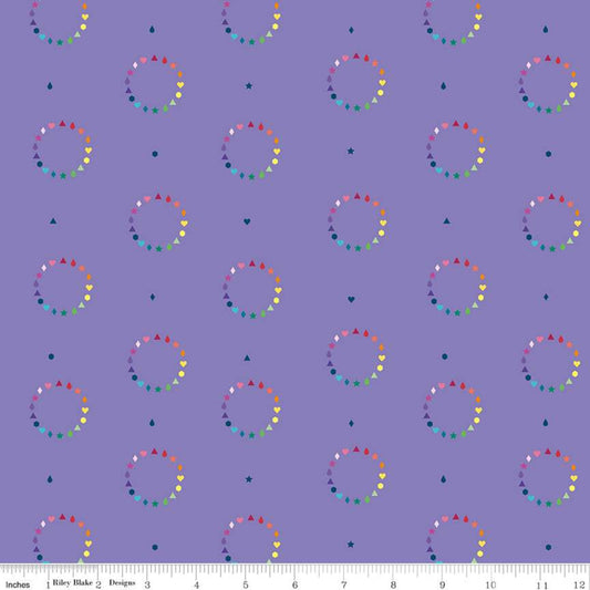 Imagine by Kristy Lea Color Wheel Purple     C12161-PURPLE Cotton Woven Fabric