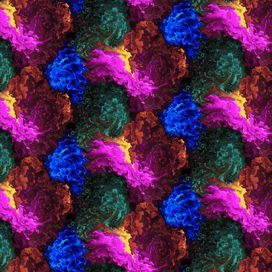 Disco-Tech Colorful Smoke    6926-95 Cotton Woven Fabric