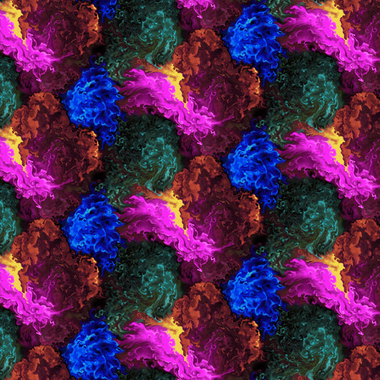 Disco-Tech Colorful Smoke 6926-95 Cotton Woven Fabric