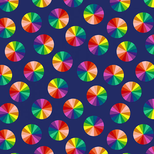 Jennie Maizels Colour Collection Colour Wheel Blue JM6-2 Cotton Woven Fabric