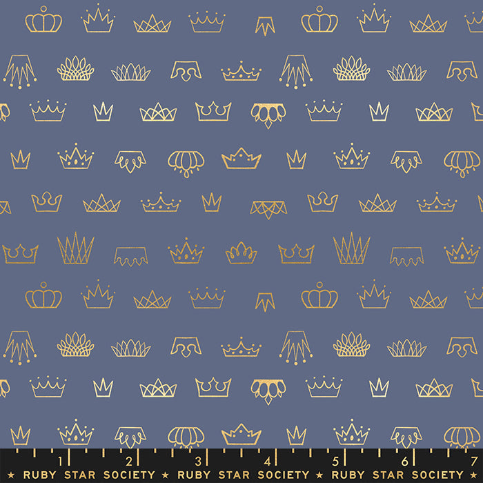 Reign by Rashida Coleman Hale of Ruby Star Society Coronation Denim Metallic    RS1030-16M Cotton Woven Fabric