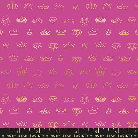 Reign by Rashida Coleman Hale of Ruby Star Society Coronation Magenta Metallic    RS1030-13M Cotton Woven Fabric