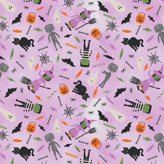 Tricks & Treats Costume Party Purple 120-24262 Cotton Woven Fabric