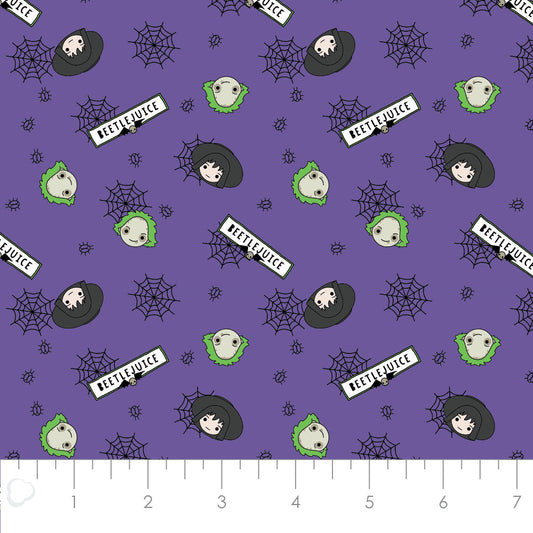 Licensed Character Halloween III Creepy Cute Toss Purple    23340112-02 Cotton Woven Fabric